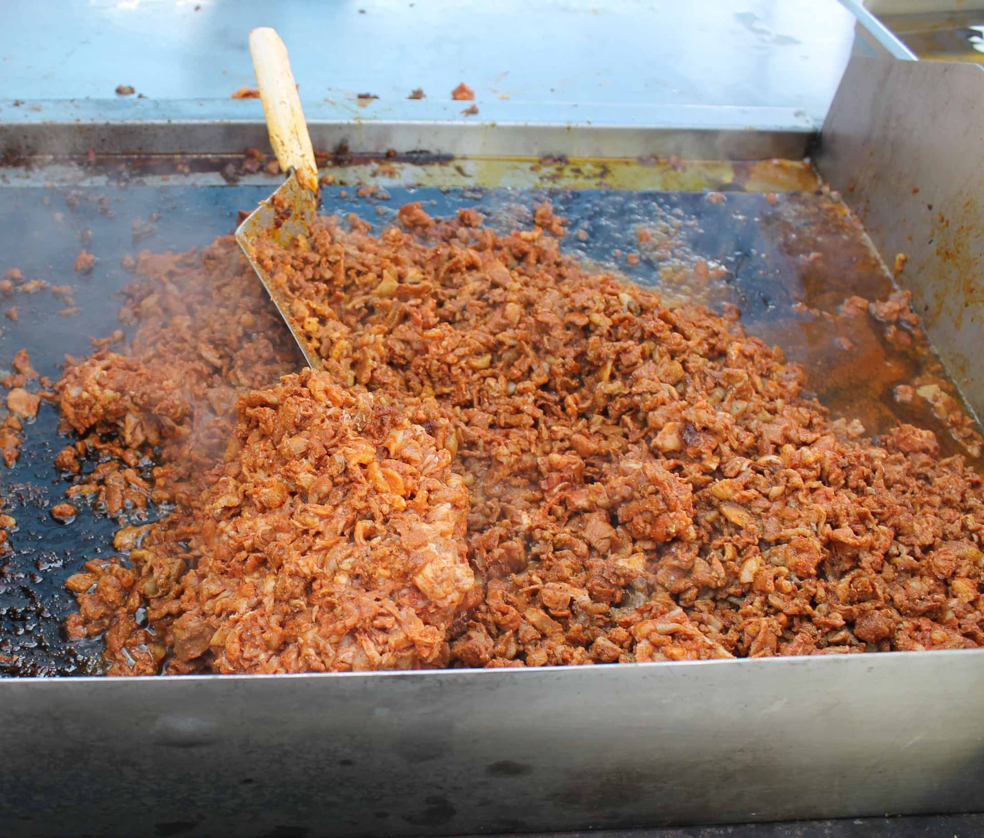 pork being cooked on the stove